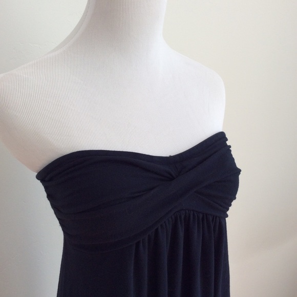 J Crew strapless navy cotton dress - Picture 1 of 5